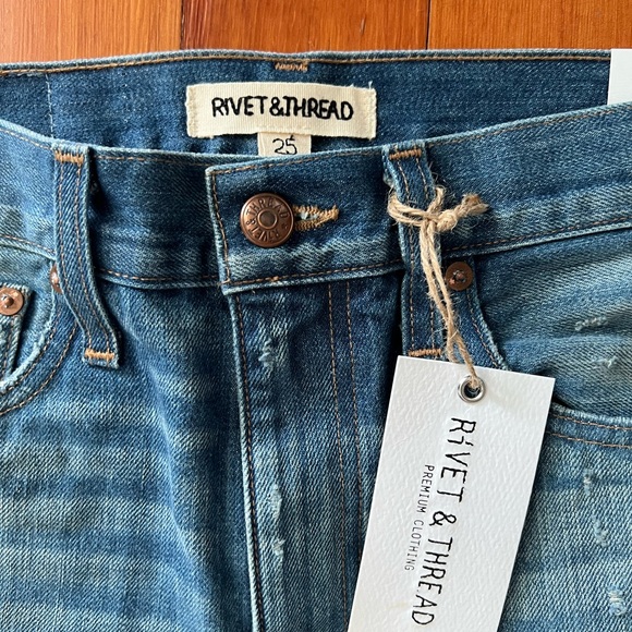 *NWT Madewell - Rivet & Thread High-Rise Slim Boyjeans - Size 25 - Picture 9 of 14